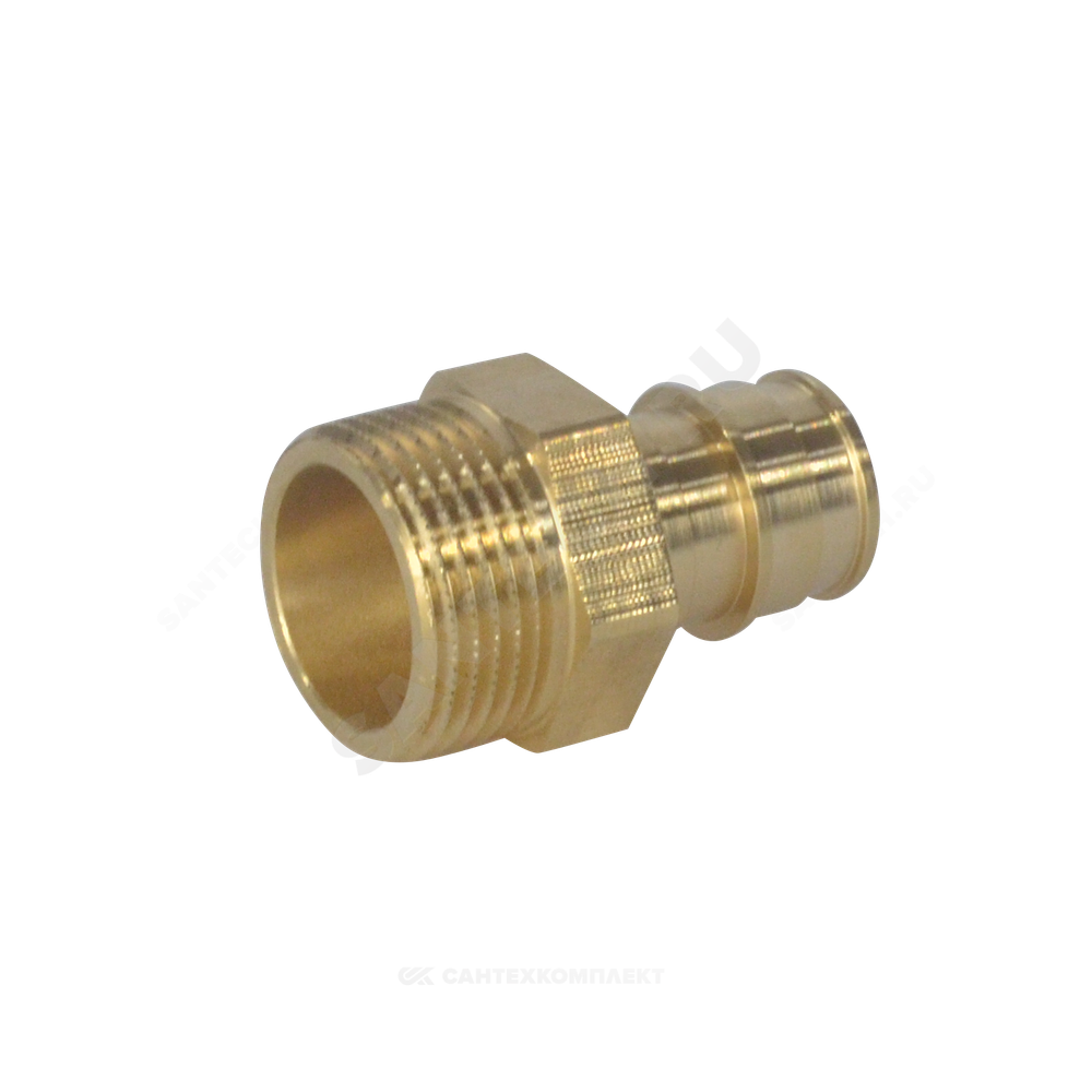 Муфта для PE-X труб радиальная латунь Дн 40х1 1/2" НР РОС GX107ACY077