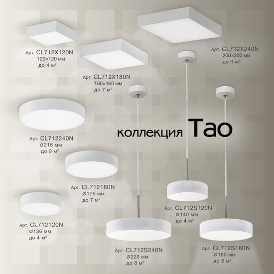 CL712X180N Тао Белый Св-к Накл. LED 18W*4000K