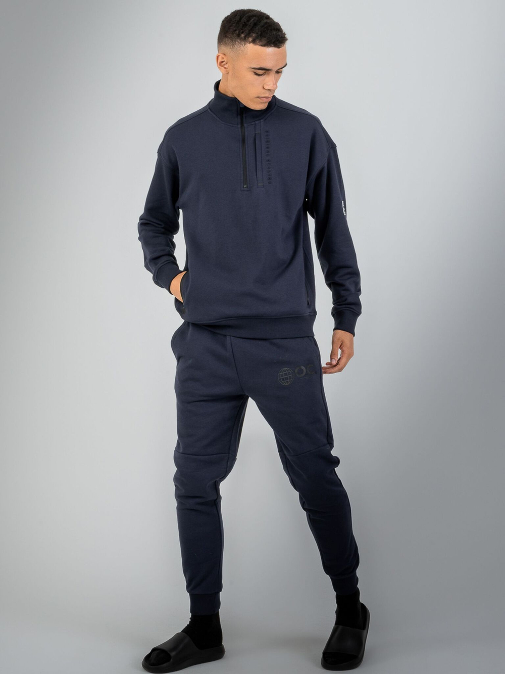 Свитшот с короткой молнией ORIGINAL CREATOR ERROR_404 HALF-ZIP, Темно-синий