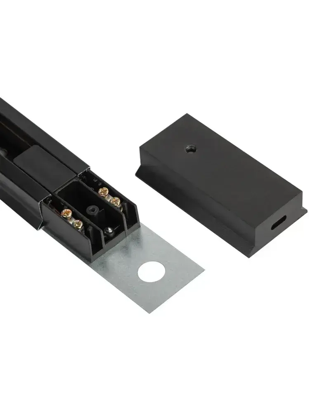 Трековый светильник (Набор 4шт) однофазный потолочный TR70 под лампу GU10 с шинопроводом черный ЭРА