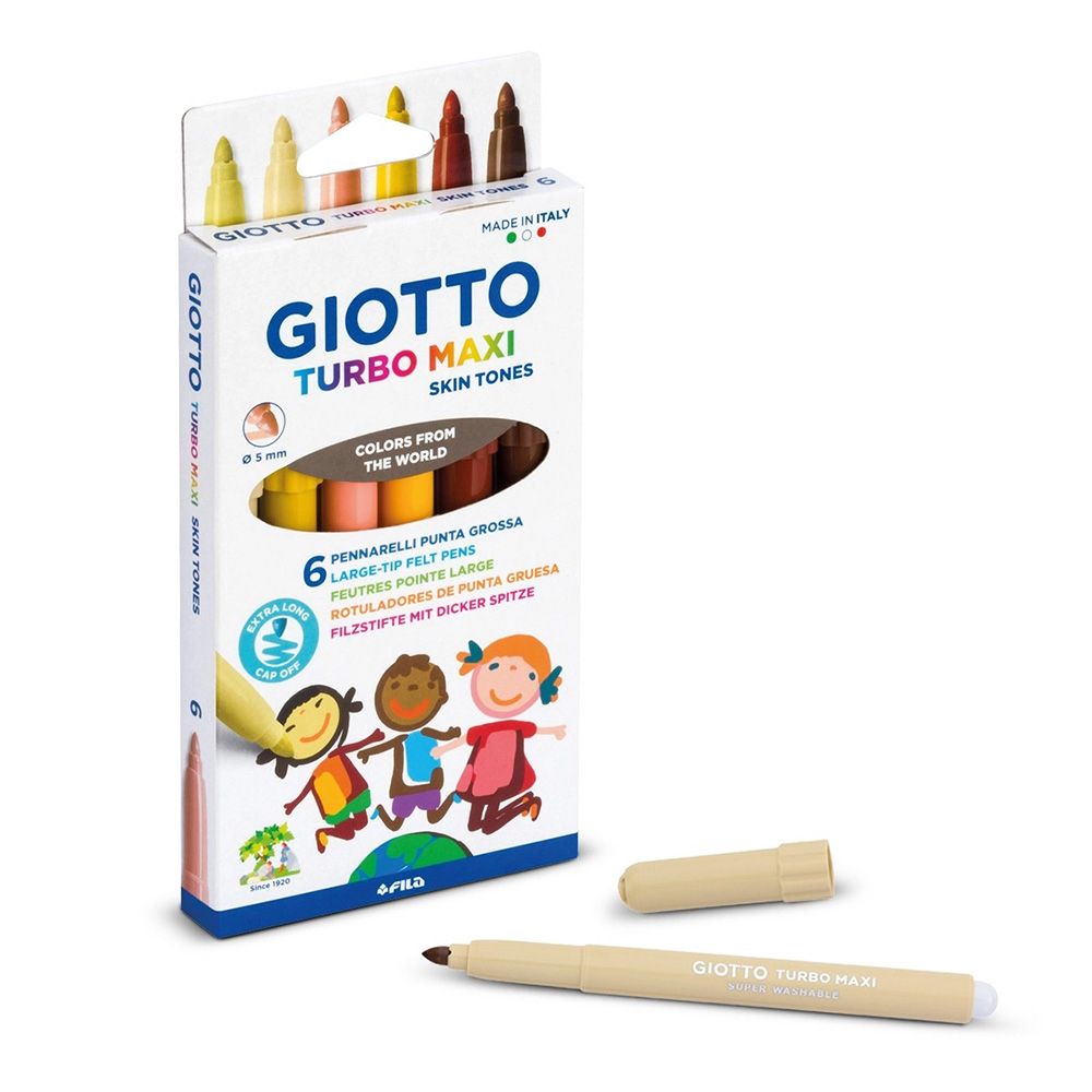 Набор фломастеров TURBO COLOR SKINTONES 6 цв, Giotto F527000
