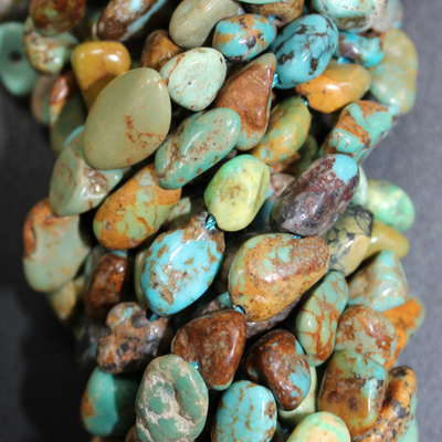 Бирюза галтовка бусины 5-8мм