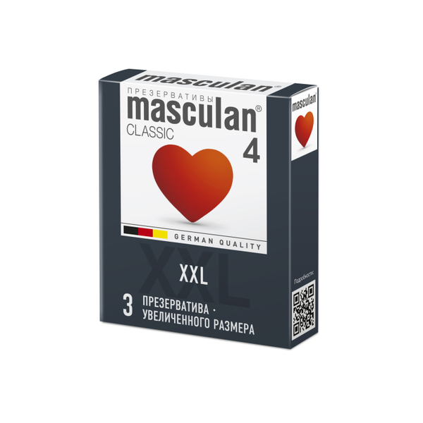 Презервативы "Masculan, 4 Classic XXL", увеличенного размера, 3 шт.