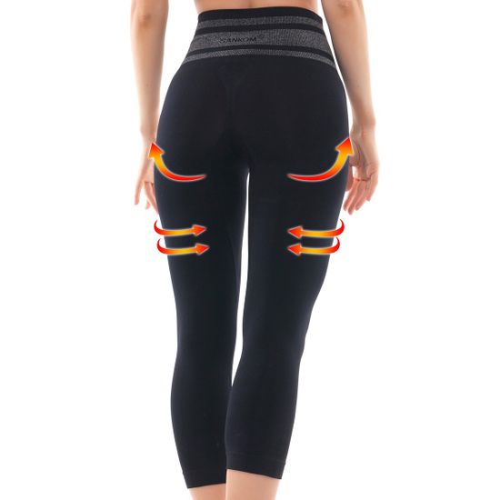 Корректирующие капри SANKOM Yoga BLACK SILVER