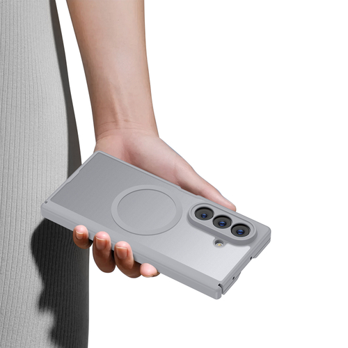 Усиленный чехол серого цвета с MagSafe для Samsung Galaxy Z Fold 7, серия Expn Series Magnetic от Dux Ducis