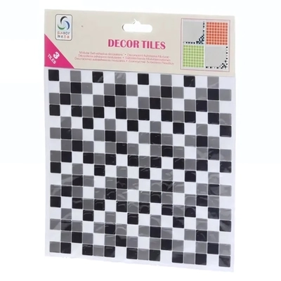 Наклейка-защитная пленка «Кафель черный» 20*26см 3 шт.