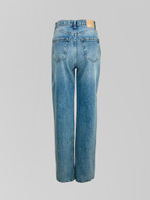 Джинсы FAF 3472-1 прямые широкие однотонные