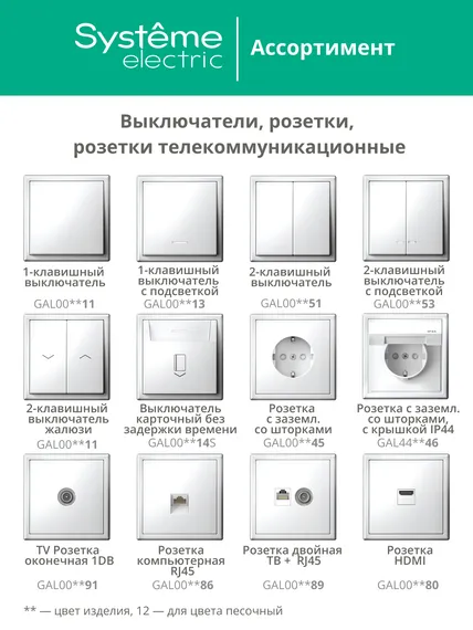 Переключатель 1-кл. ArtGallery (сх. 6) 10AX механизм песочн. SE GAL001261