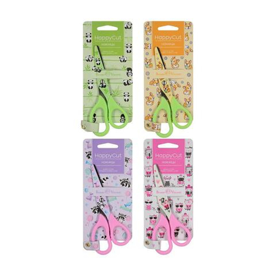 Ножницы детские 13,7 см. "HappyCut" с принтом, в ассорт. (BrunoVisconti)