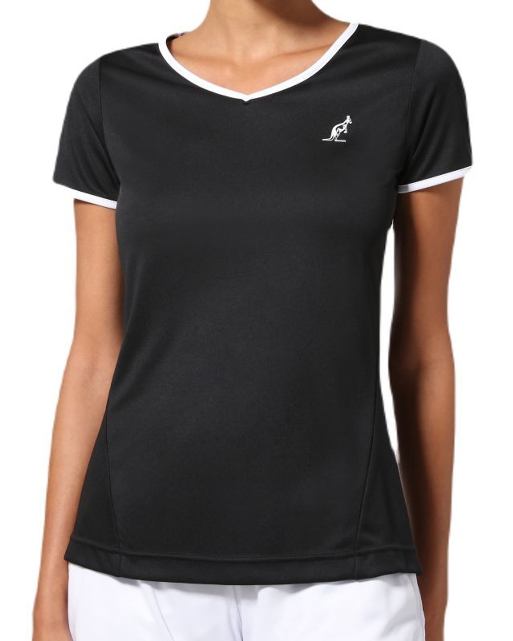 Женская теннисная футболка Australian T-Shirt Ace With Back Split - black