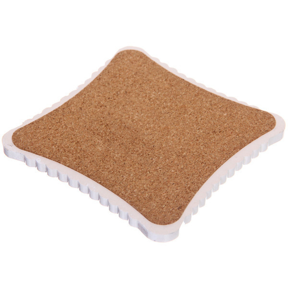 Подставка под кружку керамическая 10,5*10,5см «Дед Мороз и волшебный шар»