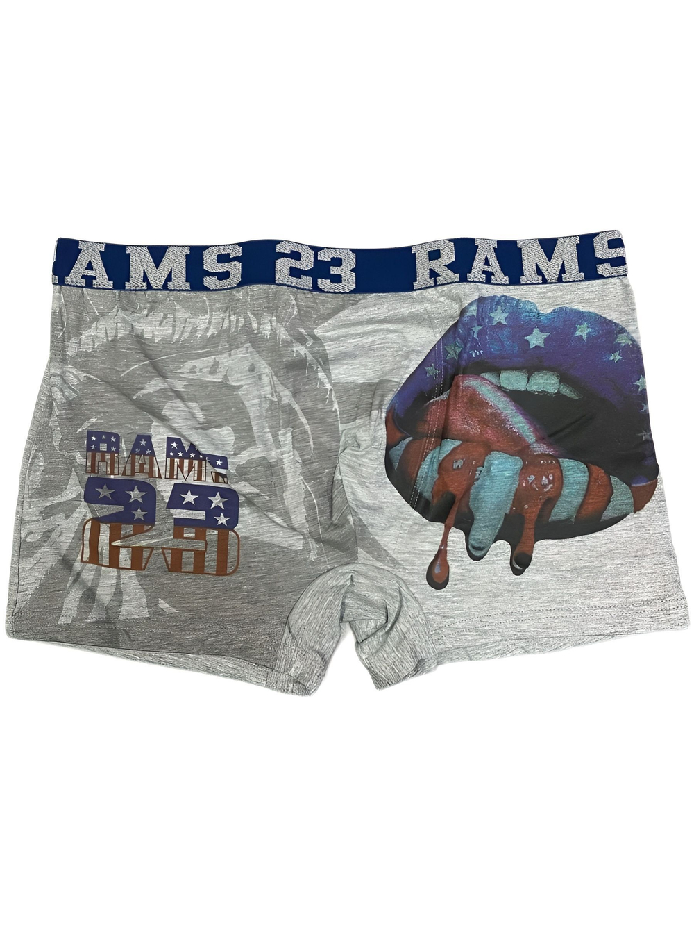 Мужские трусы боксеры серый меланж с принтом, хлопок L/50, Primal