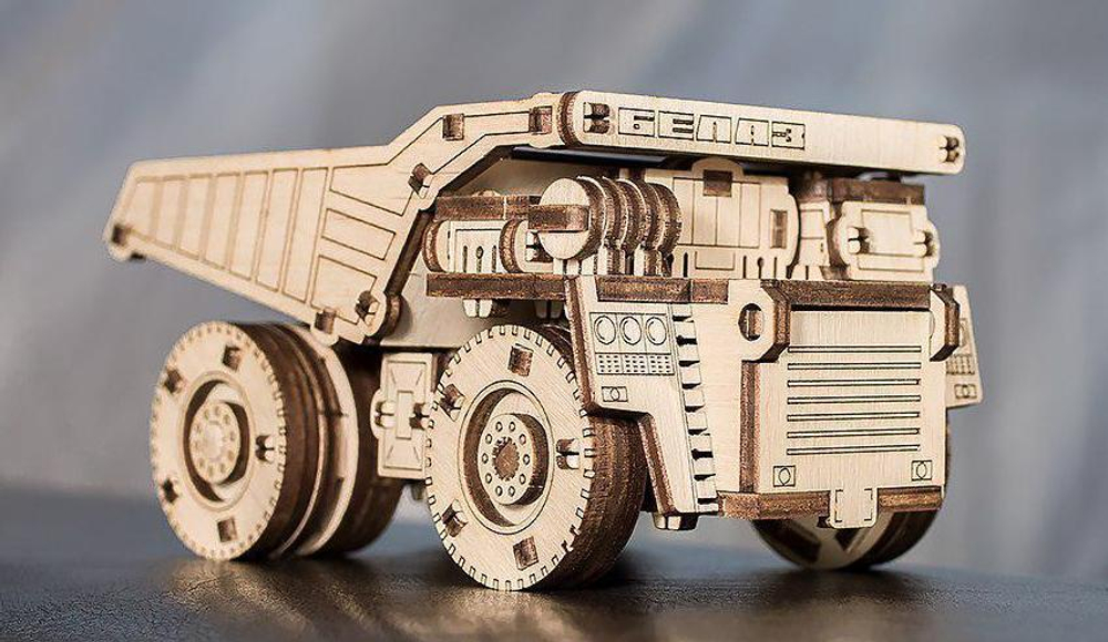 Конструктор деревянный 3D EWA BELAZ MINI