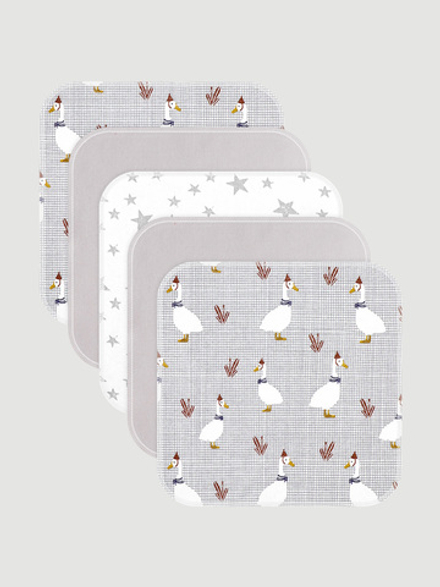 Набор платочков-слюнявчиков Mjölk Гуси