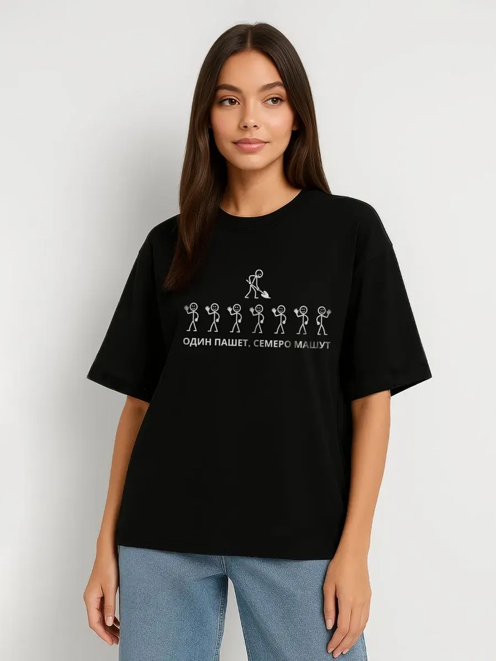 Футболка оверсайз с шутливым принтом