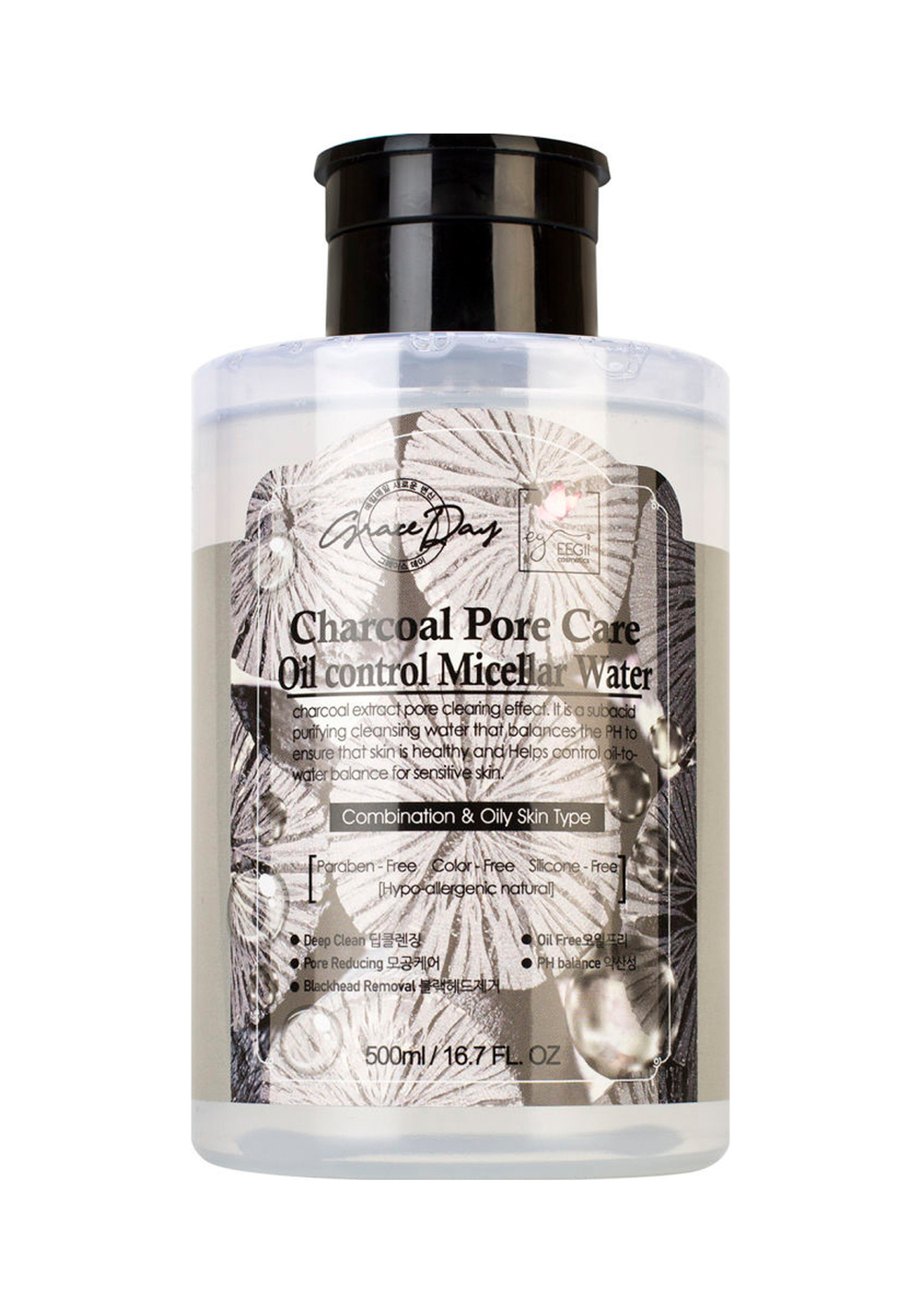 Grace Day Charcoal Pore Care Oil Control Micellar Water Мицеллярная вода с древесным углем