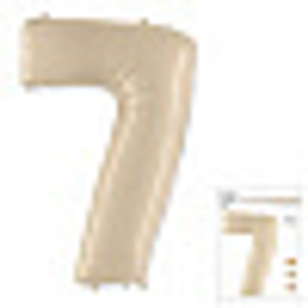 FM Шар 40'' / 102 см "Цифра 7" Кремовый (БГ-60)