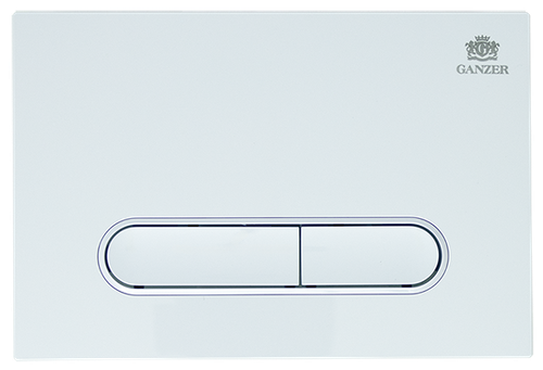 Кнопка для инсталляции с ПЛОСК. клав. (БЕЛЫЙ)  GANZER  (24/1шт)