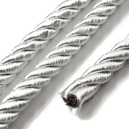 Шнур витой 8мм, светло-серый (1м)