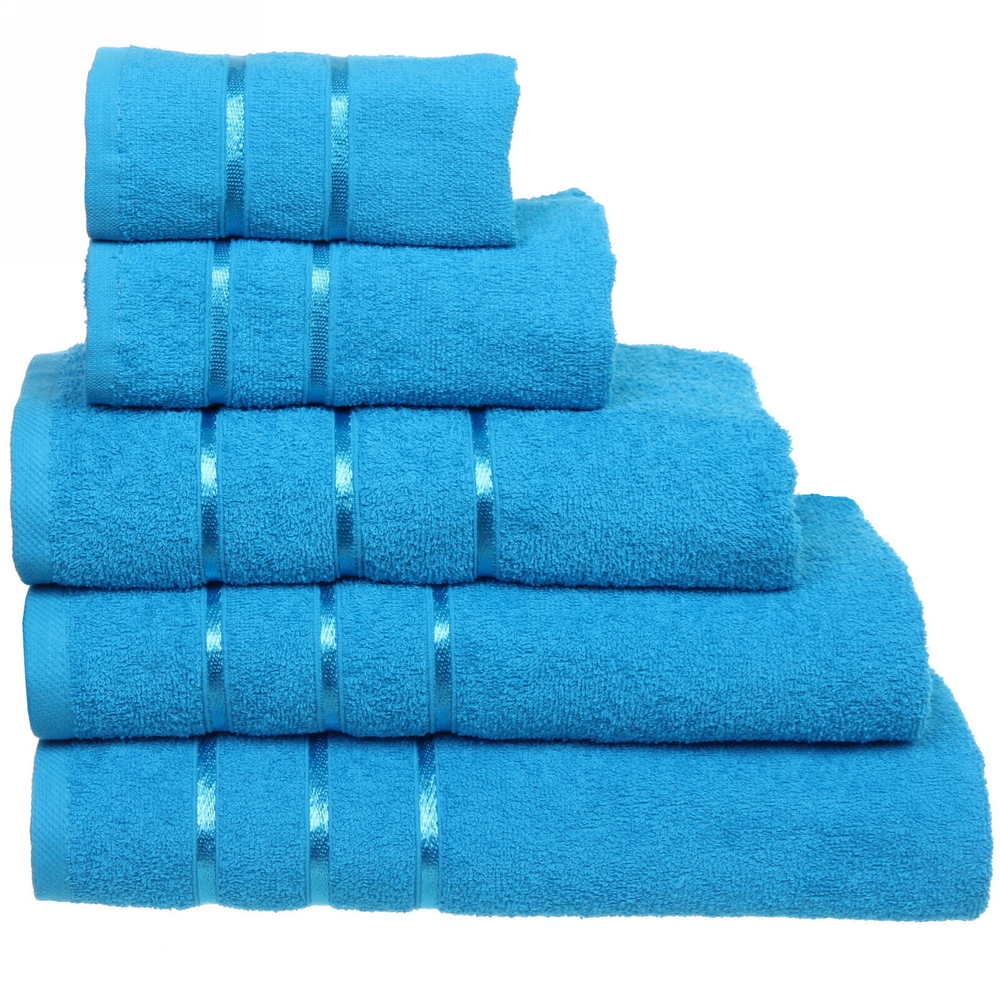 Полотенце махровое 30*60см «LUNA» цвет голубой 06000 плотность 360гр/м2