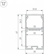 Профиль накладной Arlight SL-LINE 042903