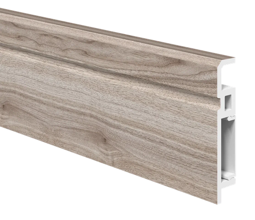Напольный плинтус ПВХ Foresta Aviv Орех Пекан сливочный стронг FA 029 2000х70х13 мм