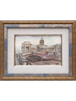 Картина акварелью "Виды СПб" Лопухова