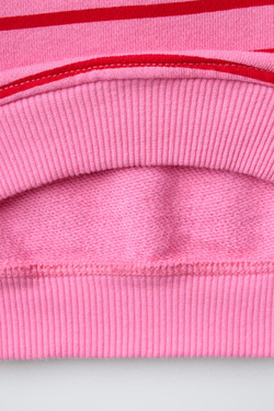 ZARA ТОЛСТОВКА В ПОЛОСКУ, ЯРКО-РОЗОВЫЙ