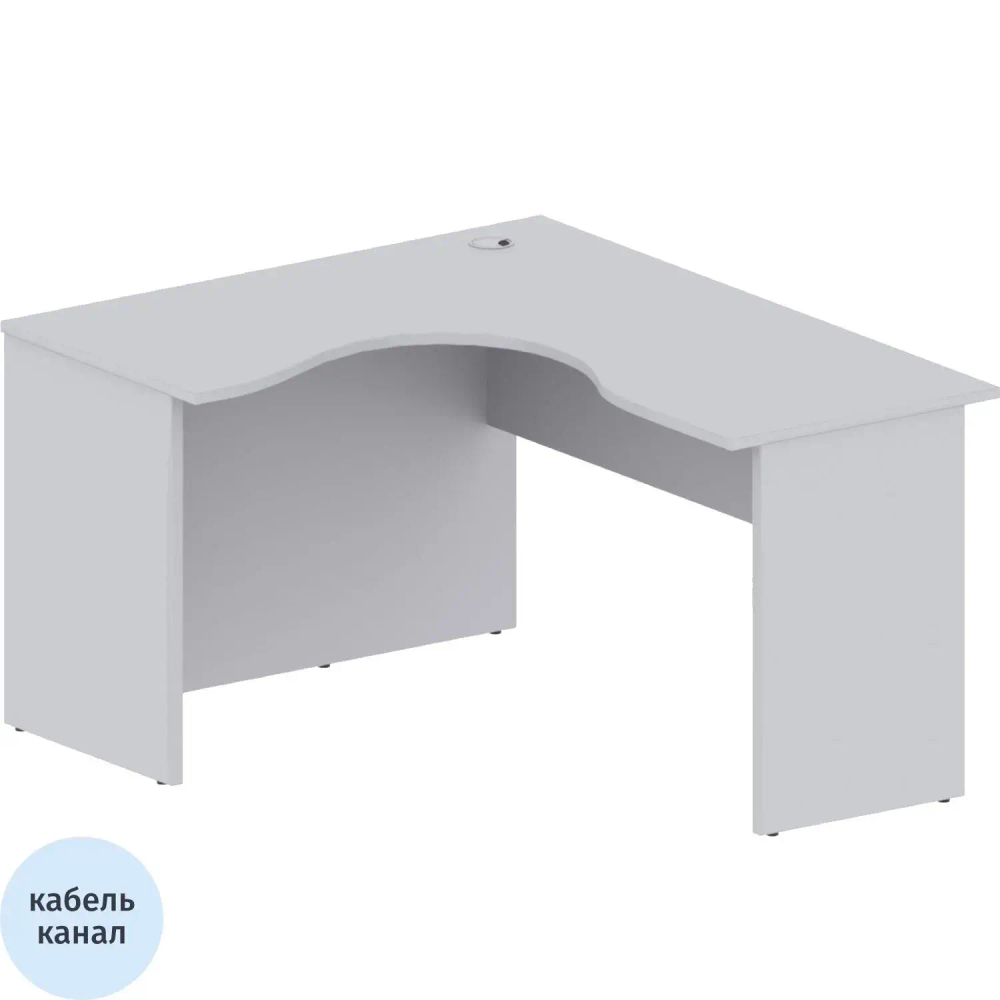 Стол Easy One левый (882,883) серый Ш1400 Г1200
