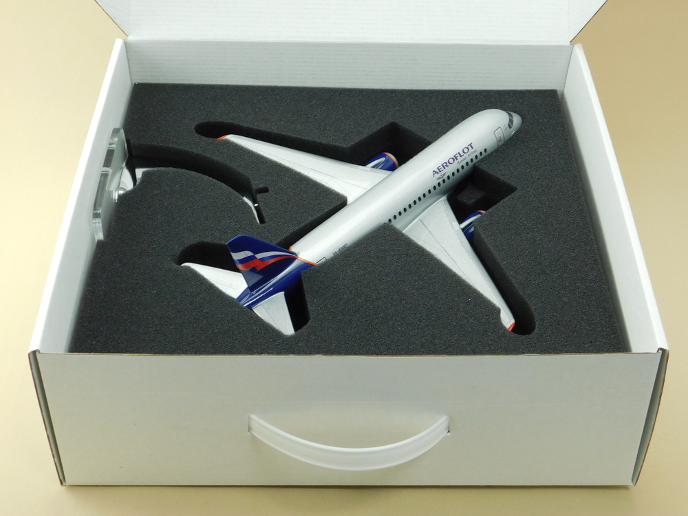 Модель самолета SSJ-100 (М1:100, Аэрофлот, RA-89007, Дмитрий Барилов)