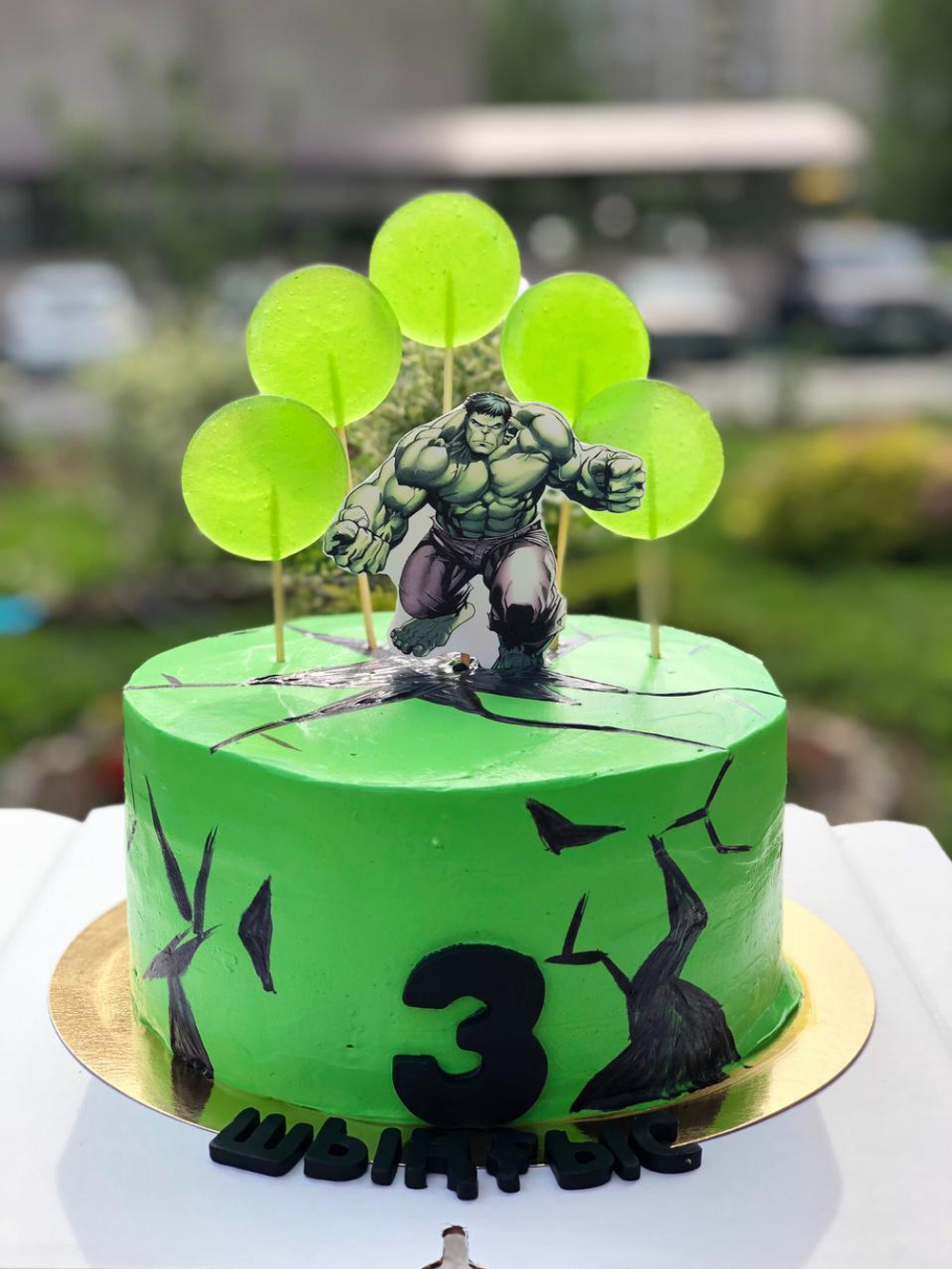 Торт Халк Hulk на день рождение мальчику