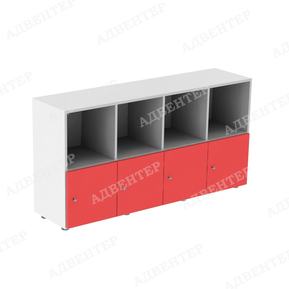 Стеллаж горизонтальный 8 с дверцами
