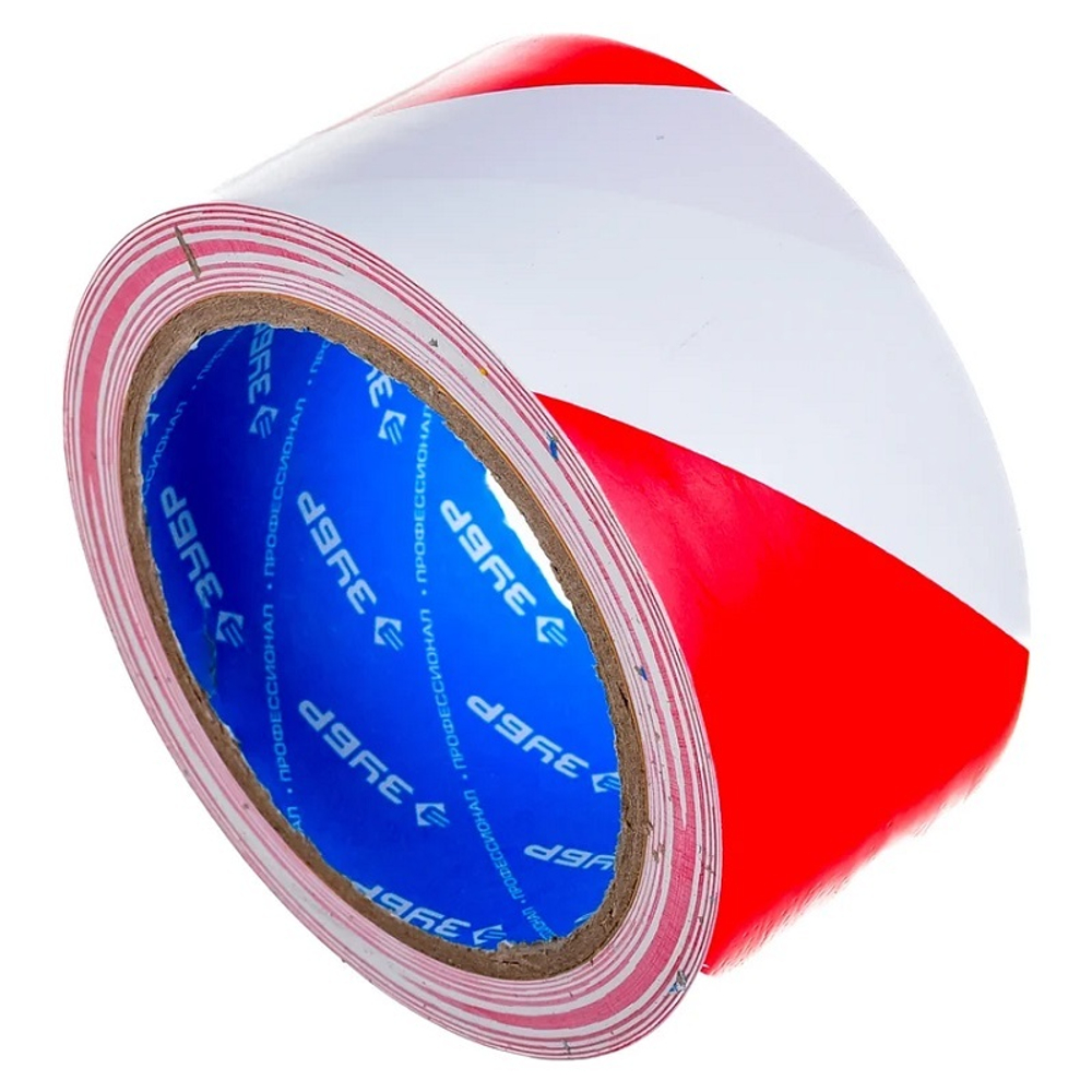 Лента сигнальная 50 мм 25 м бело-красная Зубр Профессионал