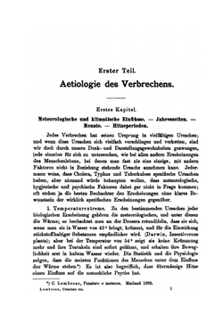 Die Ursachen Und Bekämpfung Des Verbrechens | Cesare Lombroso