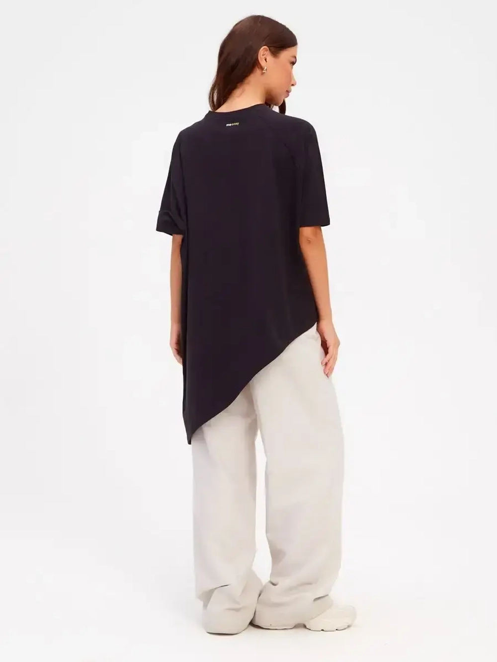 Туника оверсайз ассиметричная черный