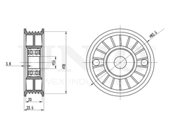 Ролик натяжной приводного ремня UNIO TNS-10220