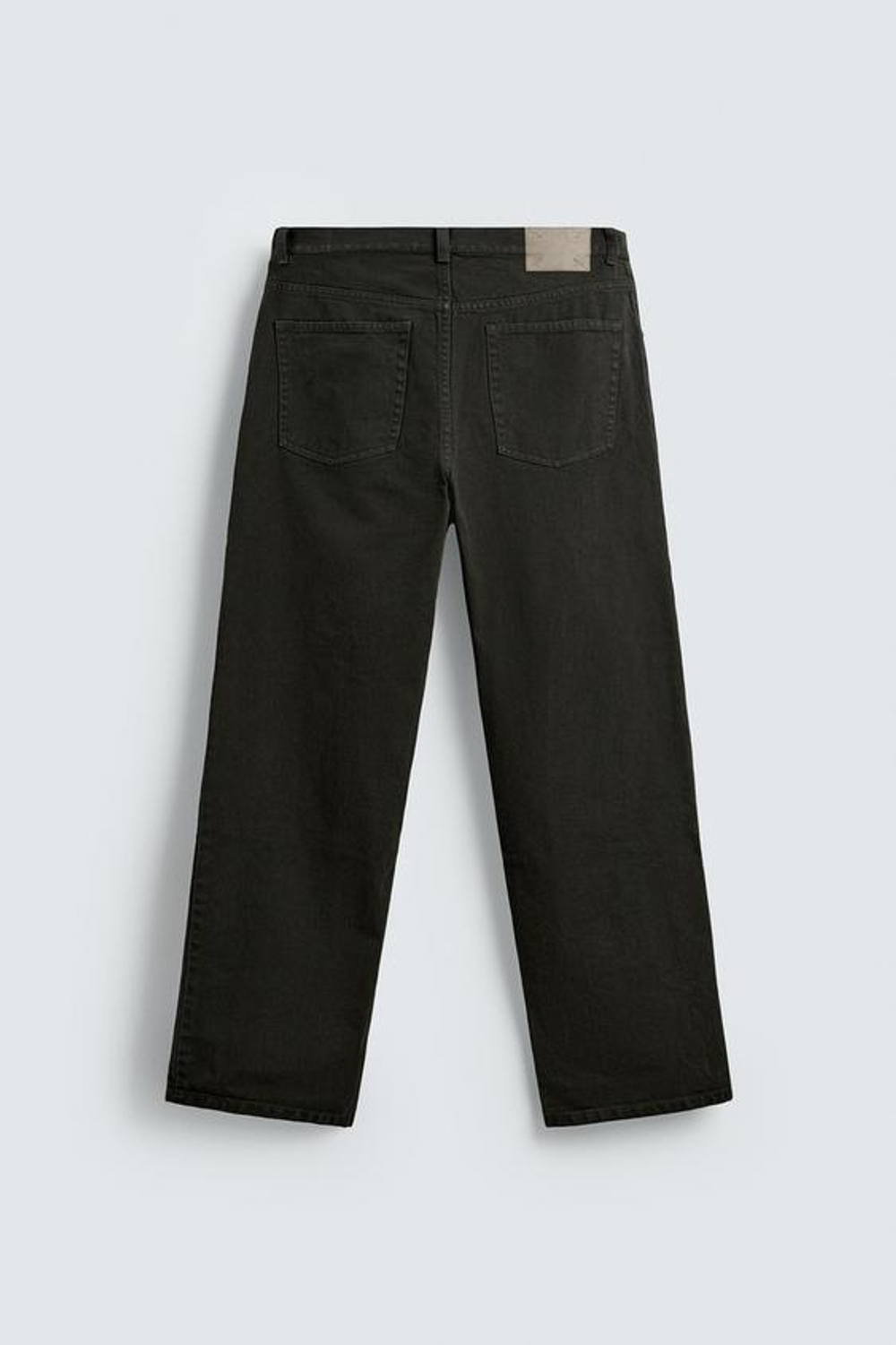 ZARA БРЮКИ STRAIGHT FIT ИЗ РЕЛЬЕФНОЙ ТКАНИ, ЧЕРНЫЙ