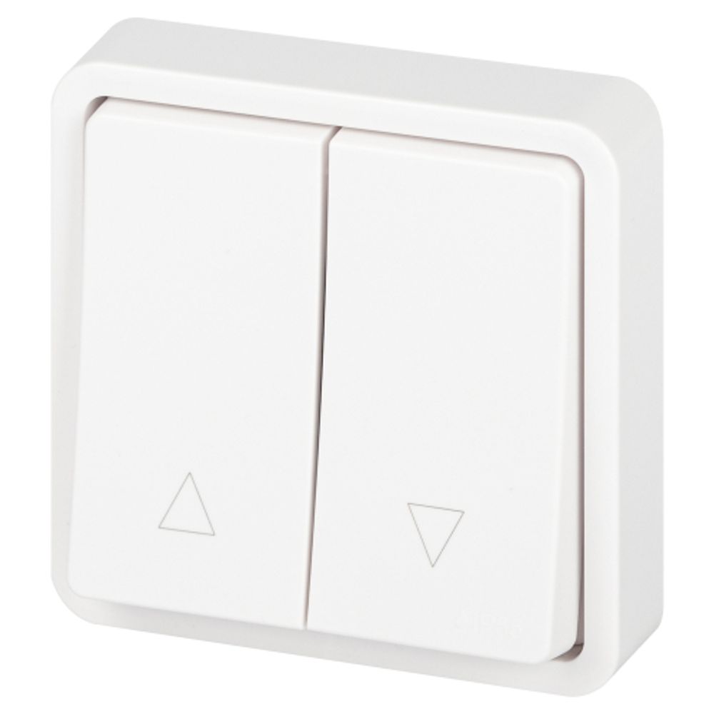 Переключатель ЭРА Эксперт 11-1528-01 для жалюзи кнопочный IP55, 10АХ-250В, СУ, белый | Эра Эксперт