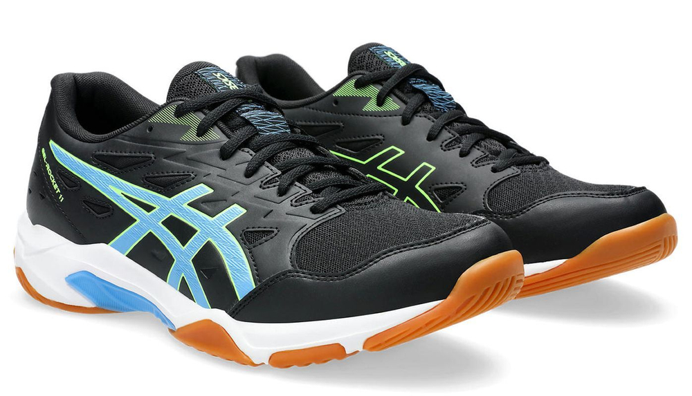 Мужские кроссовки для бадминтона/сквоша Asics Gel-Rocket 11 - black/waterscape