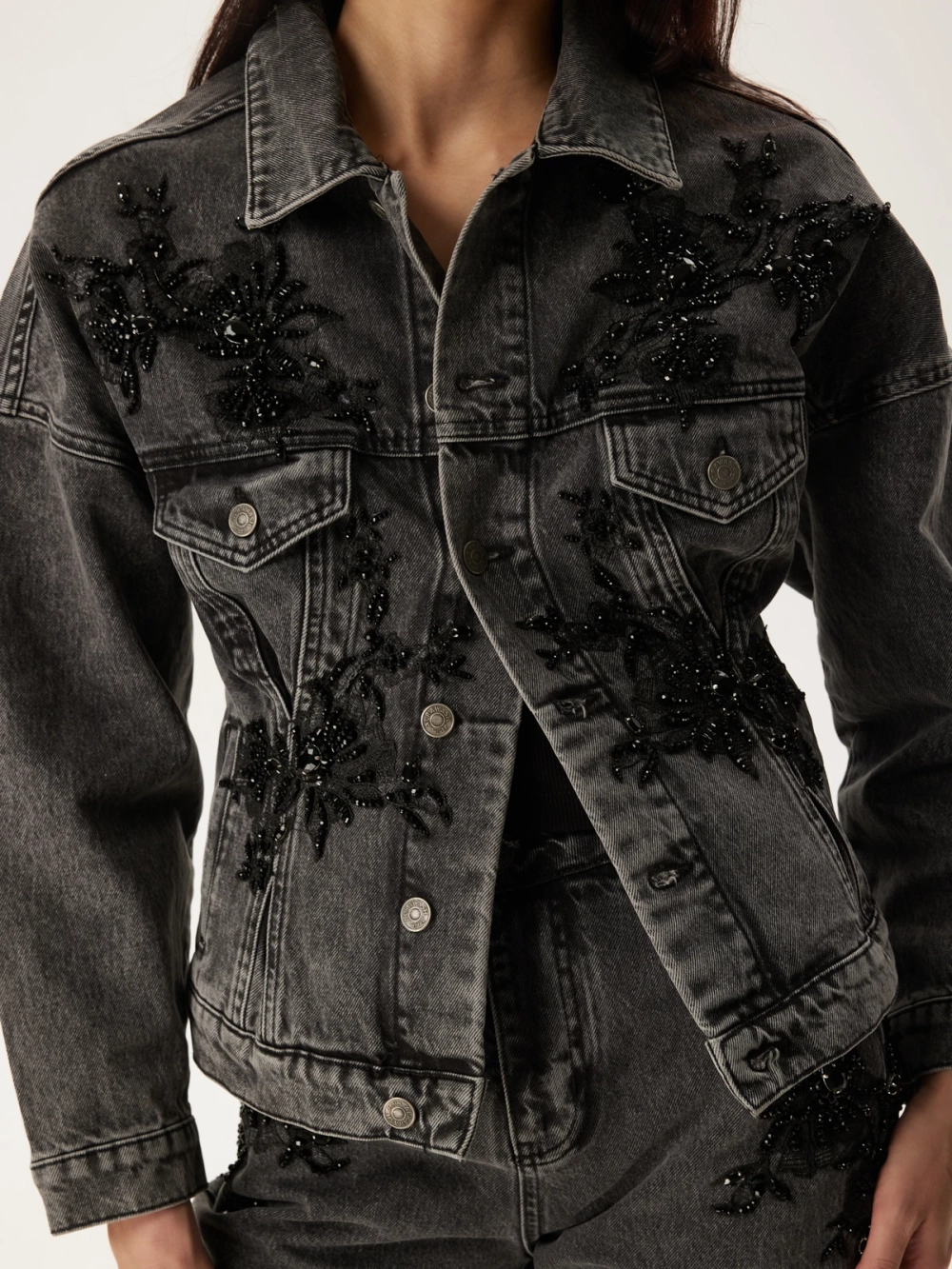 Жакет джинсовый АУРА, черный