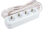 Удлинитель 5м, 4 гнезда, ПВС 3х1, с заземл.конт, Универсал E-304, 16973