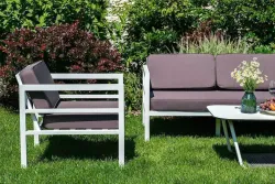 "Эстелья" лаунж-зона из алюминия со столиком из HPL 5-местная