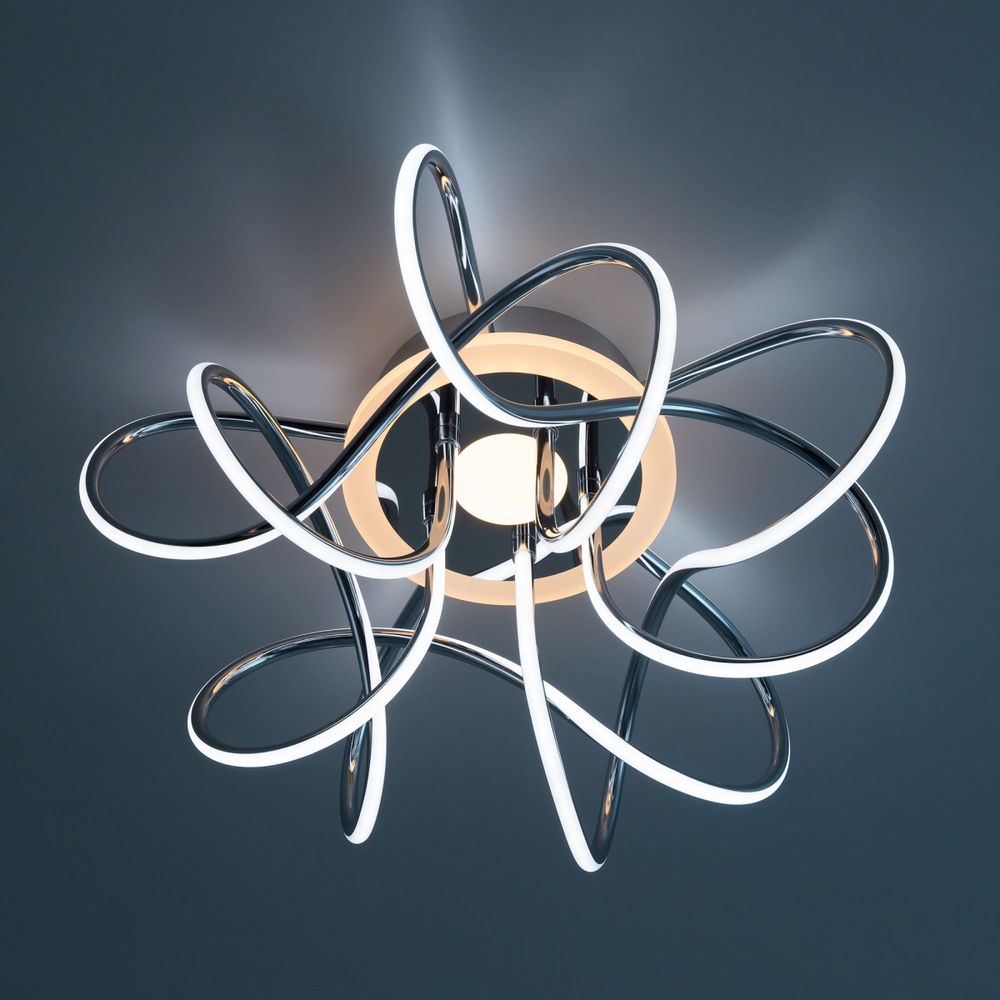 Citilux Джемини Смарт CL229A151E RGB Умная люстра Хром