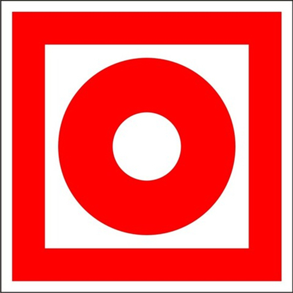 Знак "Кнопка включения установок (систем) пожарной автоматики"