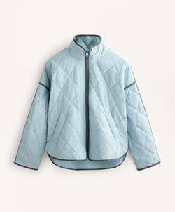 Oysho Водоотталкивающая стеганая куртка FELLEX® с AEROGEL, пыльно-синий