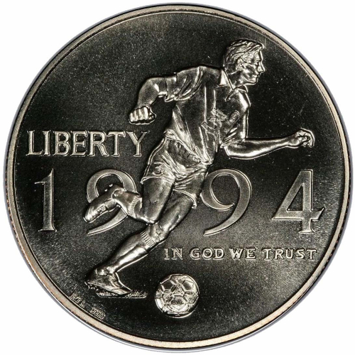 Набор из 2 монет 50 центов  и 1 доллар. Футбол ЧМ США World Cup USA Чемпионат мира по футболу  1994 г.