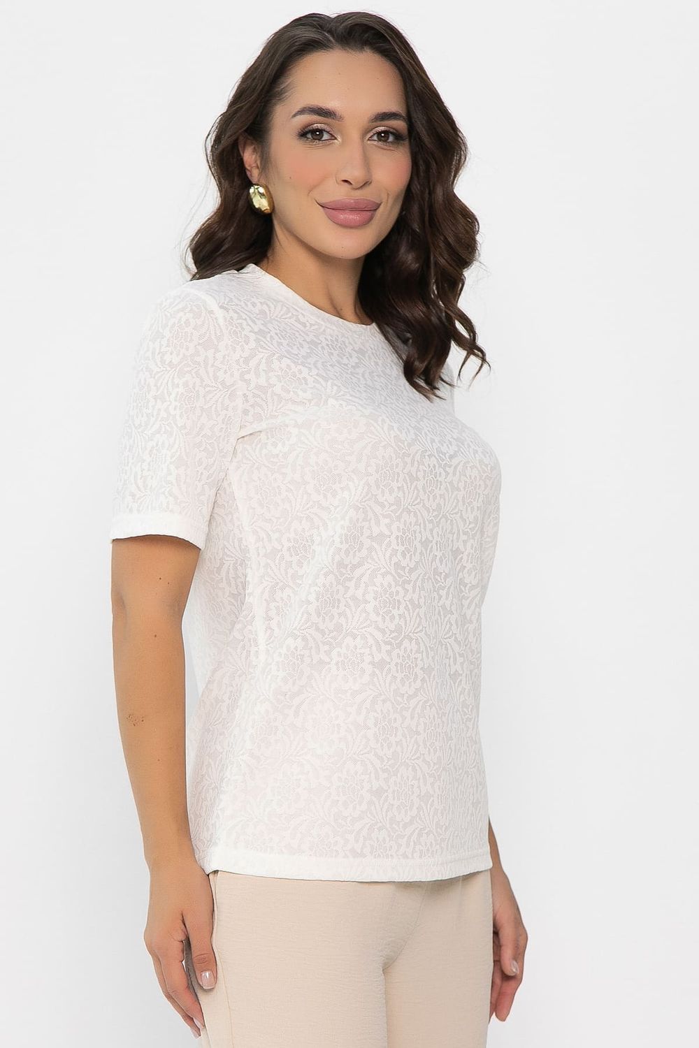 Футболка Нэсти (молочная) Б14079-10М LT Collection