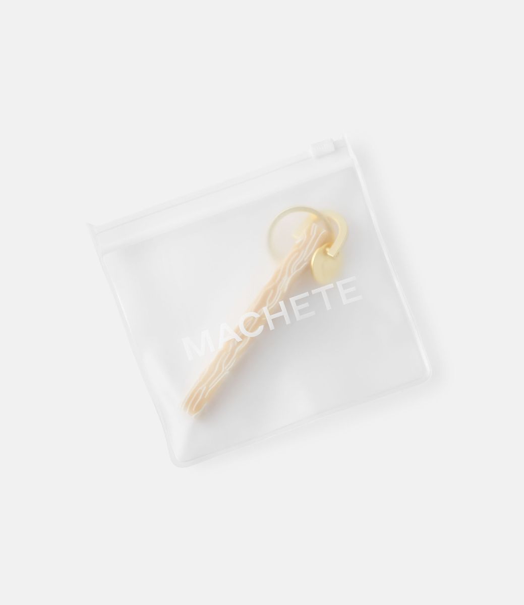 Machete Bar Keychain in White Shell — брелок из ацетата