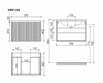 Тумба с раковиной Sancos Snob R 1.0 SNR1.060W/CN7001 Bianco