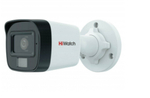 Hiwatch DS-T500A(B) 3К (5 Мп 16:9) уличная цилиндрическая HD-TVI камера с гибридной подсветкой EXIR/LED до 30/20 м и встроенным микрофоном (AoC).